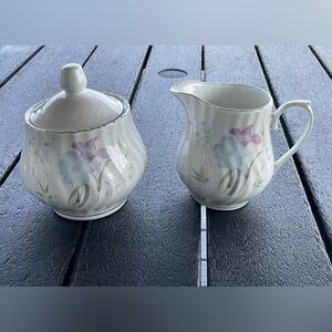 Chinese Phoenix “H” Brand Creamer & Sugar Bowl w/Lid Good Condition